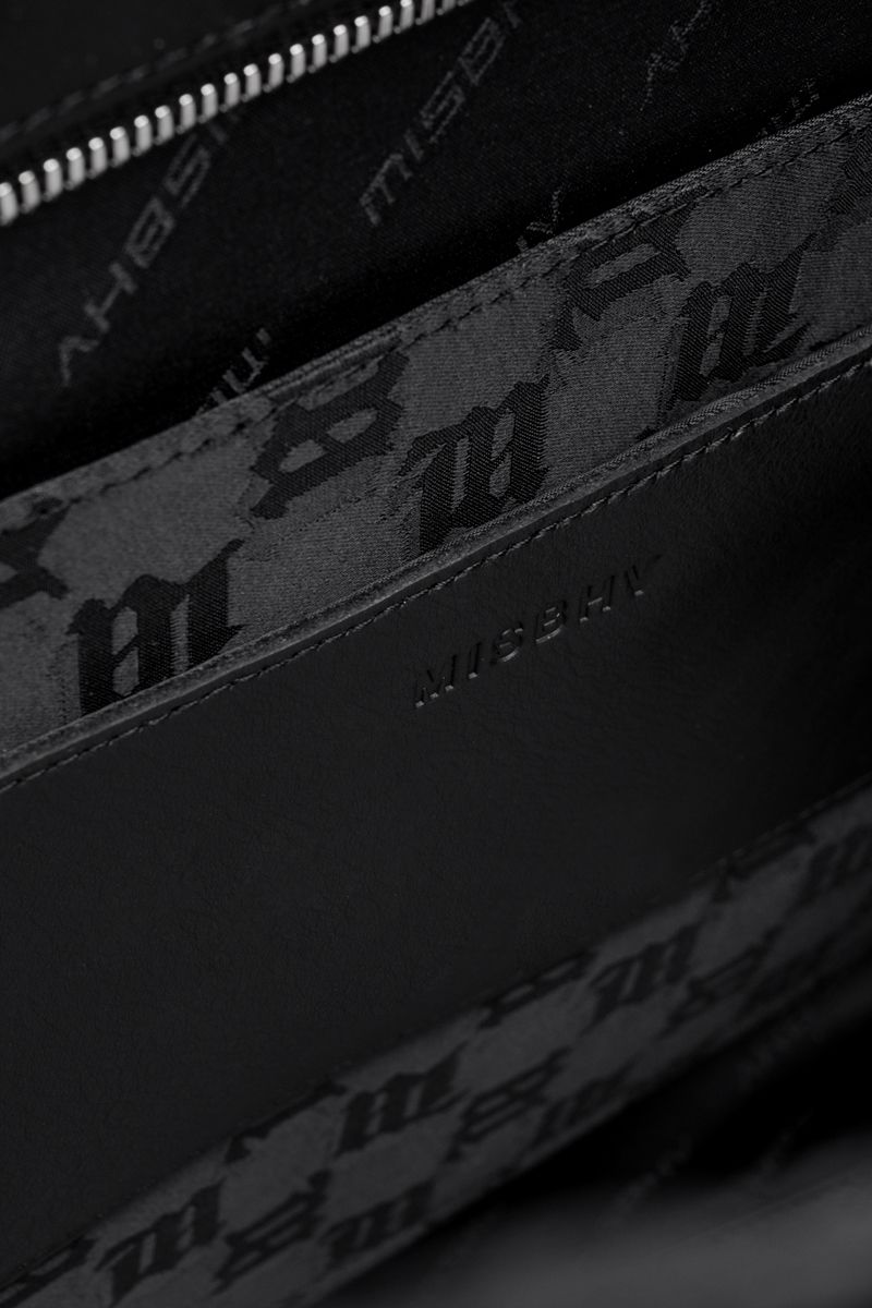 Monogram Nylon Shopper Bag Black