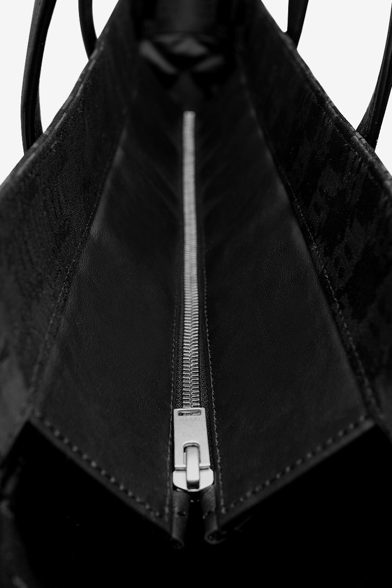 Monogram Nylon Shopper Bag Black