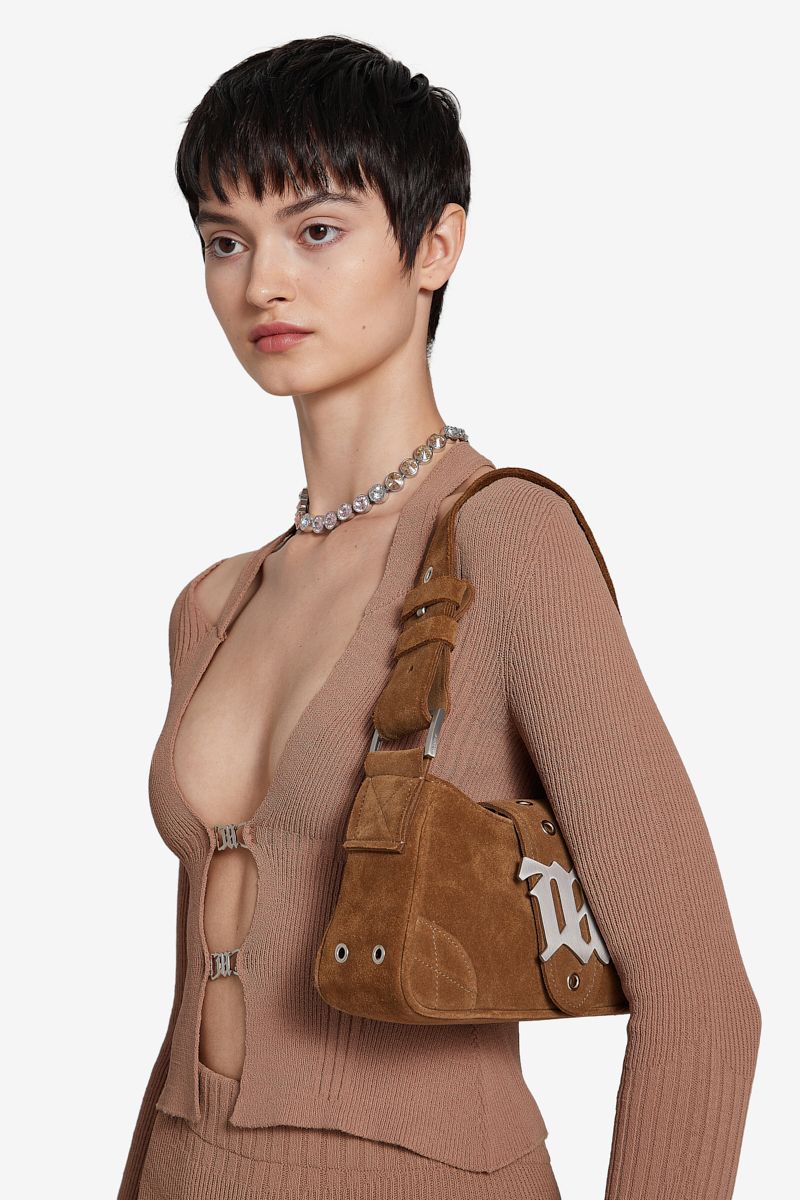 Suede Shoulder Bag Small Tabacco