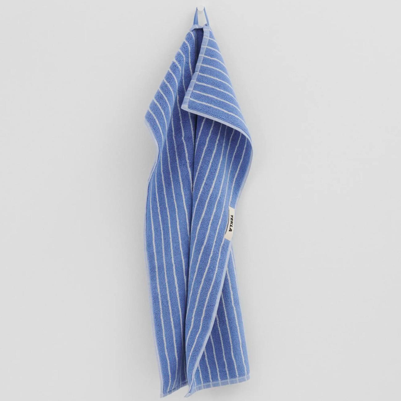 Clear Blue Stripes washcloth towels
