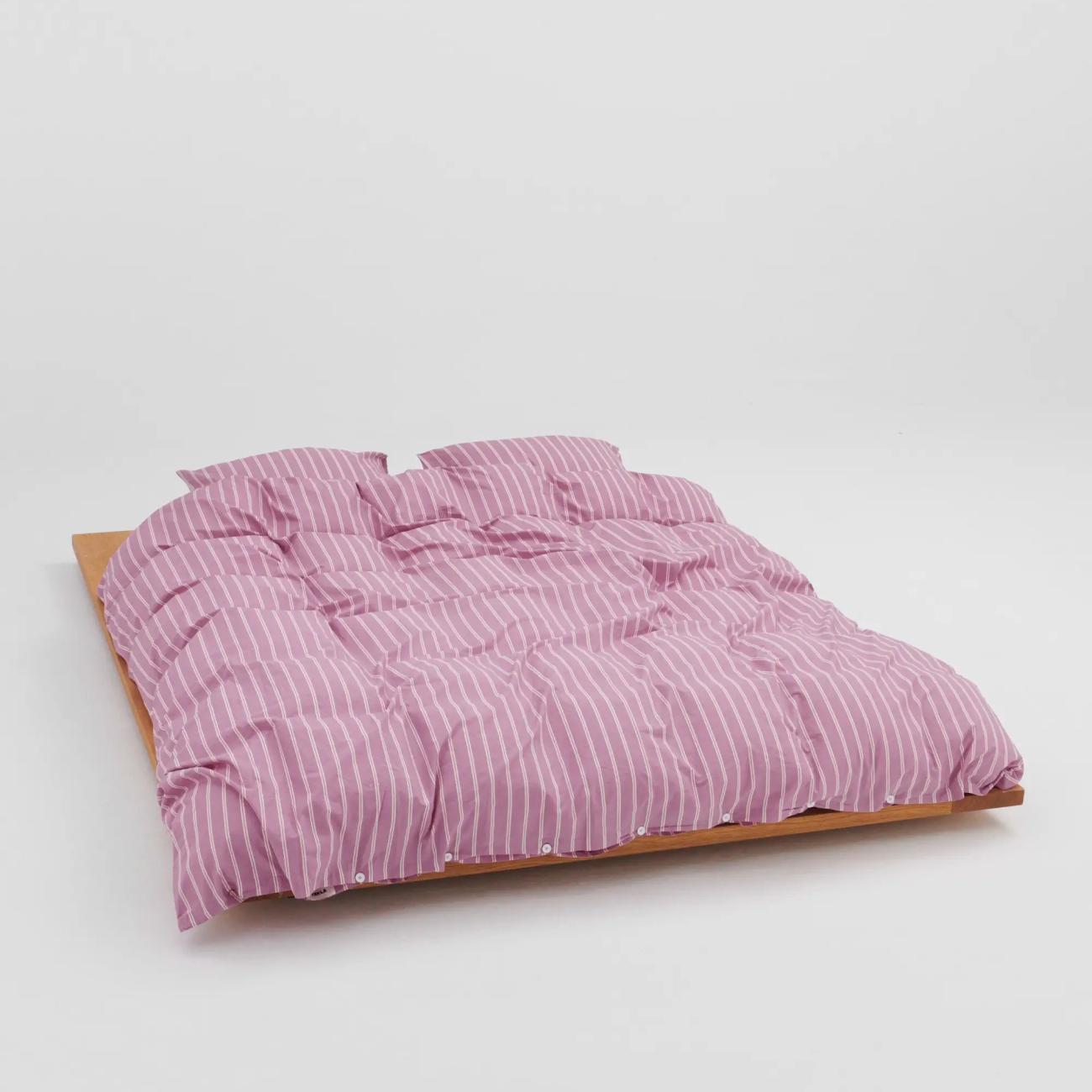 Mallow Pink Stripes Single Duvet Cover