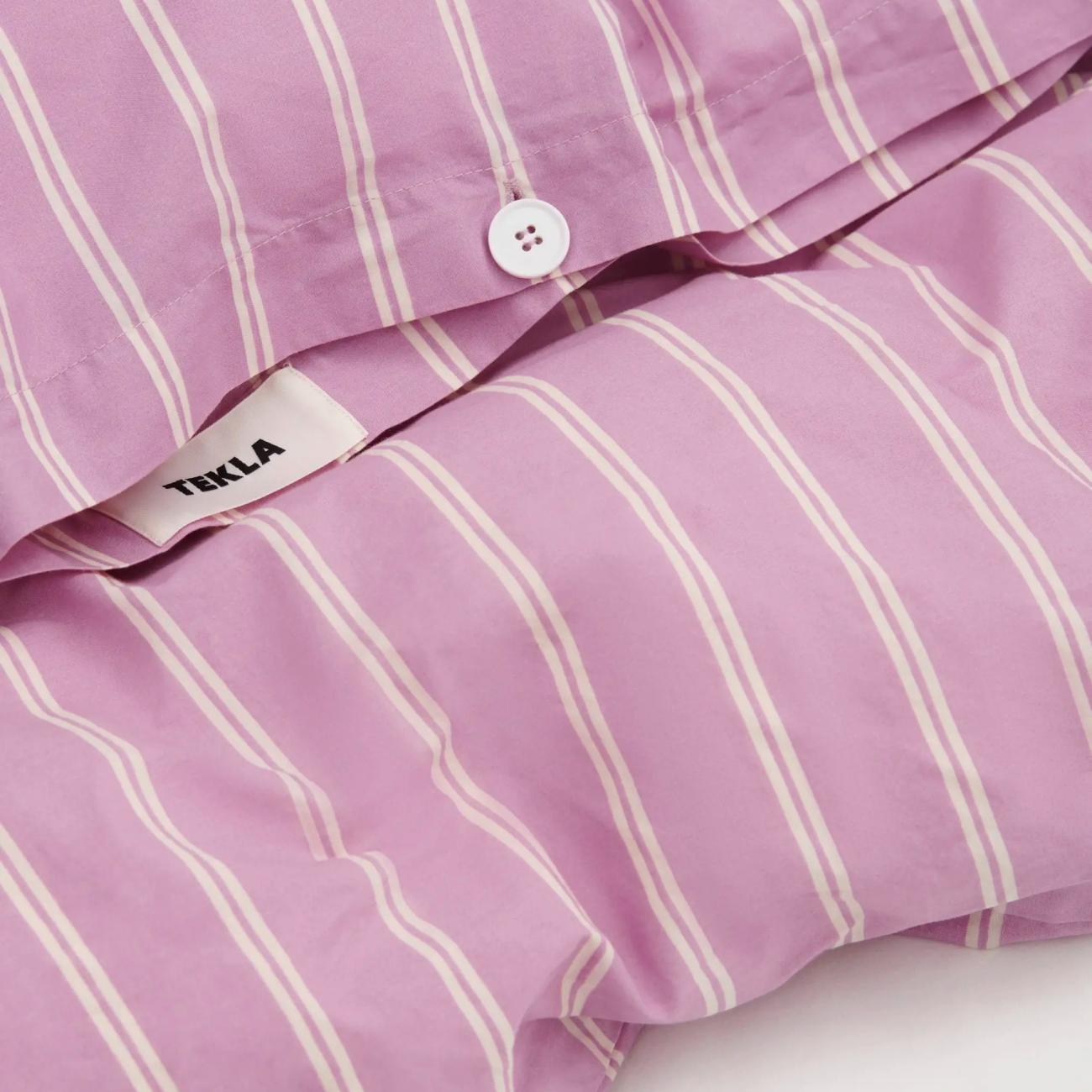 Mallow Pink Stripes Double Duvet Cover