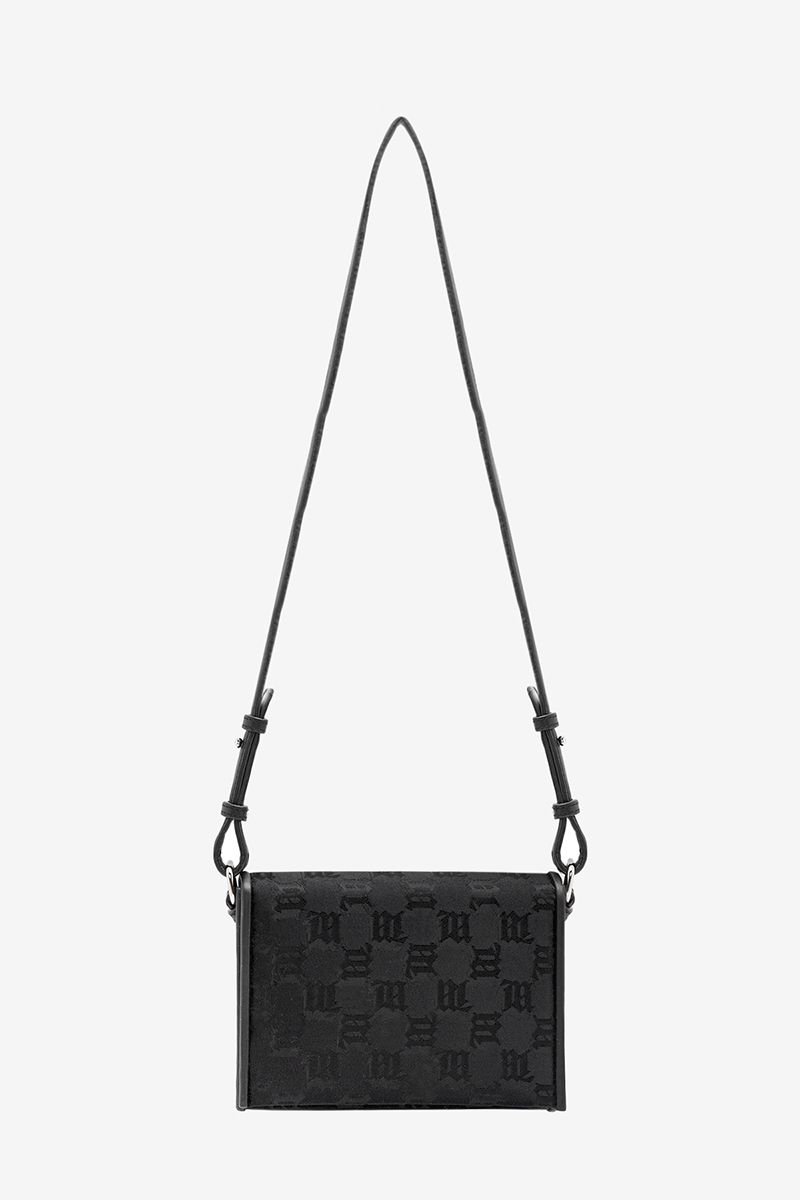 Jacquard Monogram Phone Pouch Black