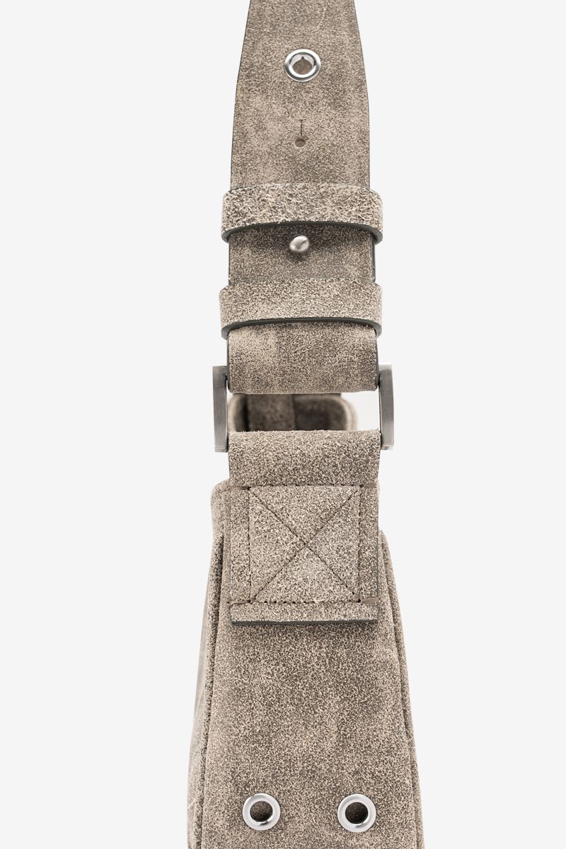 Cracked Leather Small Shoulder Bag