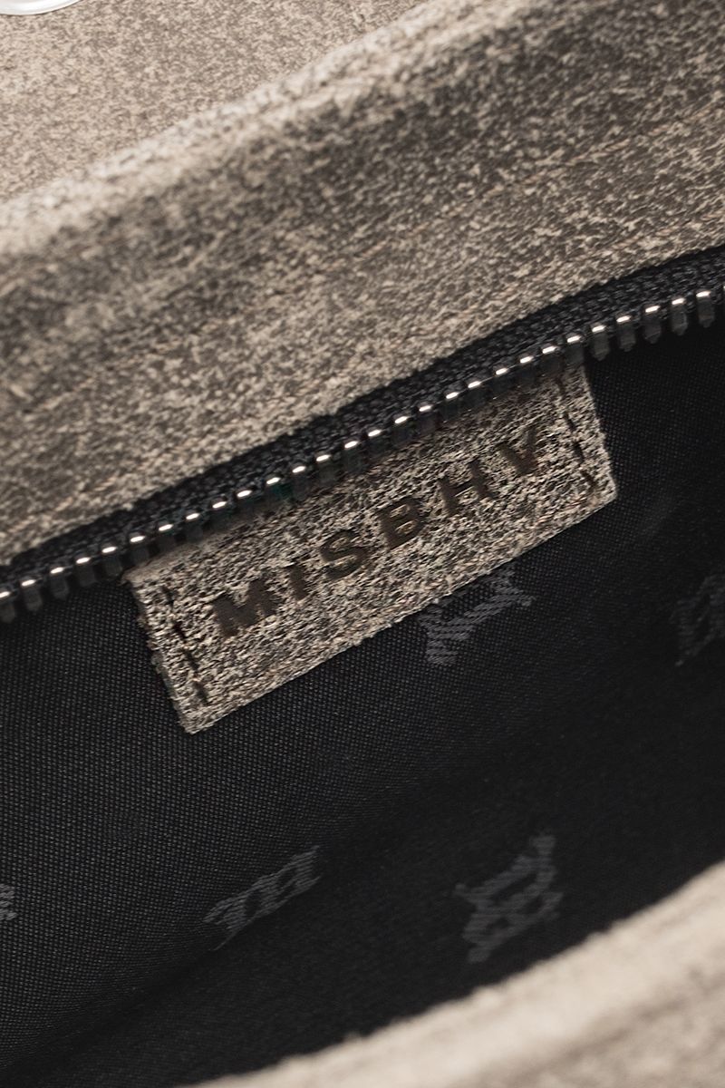 Cracked Leather Small Shoulder Bag