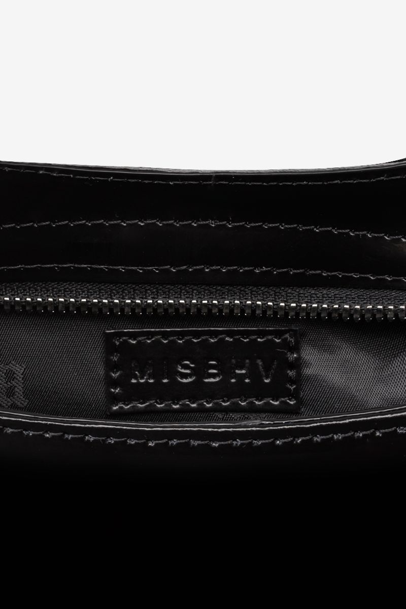 Leather Shoulder Bag Small Black