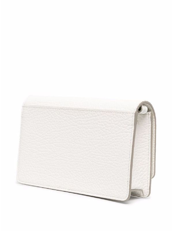 Four Stitches Chain Wallet in White
