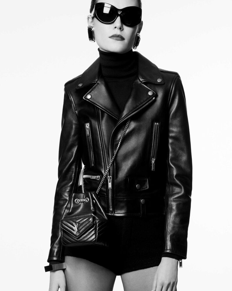 JOE MINI BUCKET BAG IN QUILTED LAMBSKIN (BLANC VINTAGE)