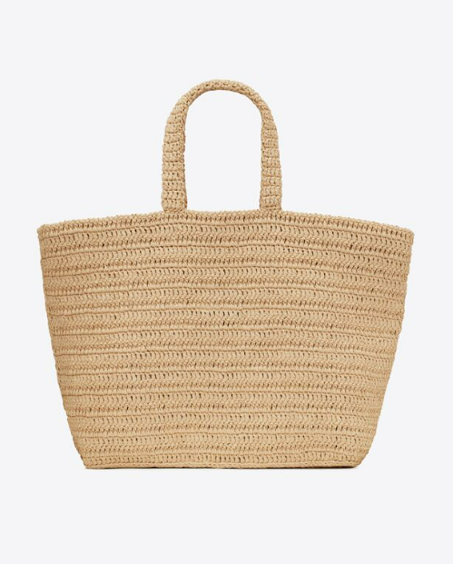 RIVE GAUCHE SUPPLE TOTE BAG IN RAFFIA CROCHET