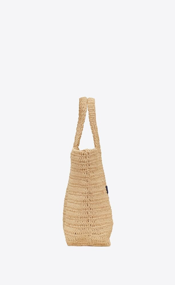 RIVE GAUCHE SUPPLE TOTE BAG IN RAFFIA CROCHET