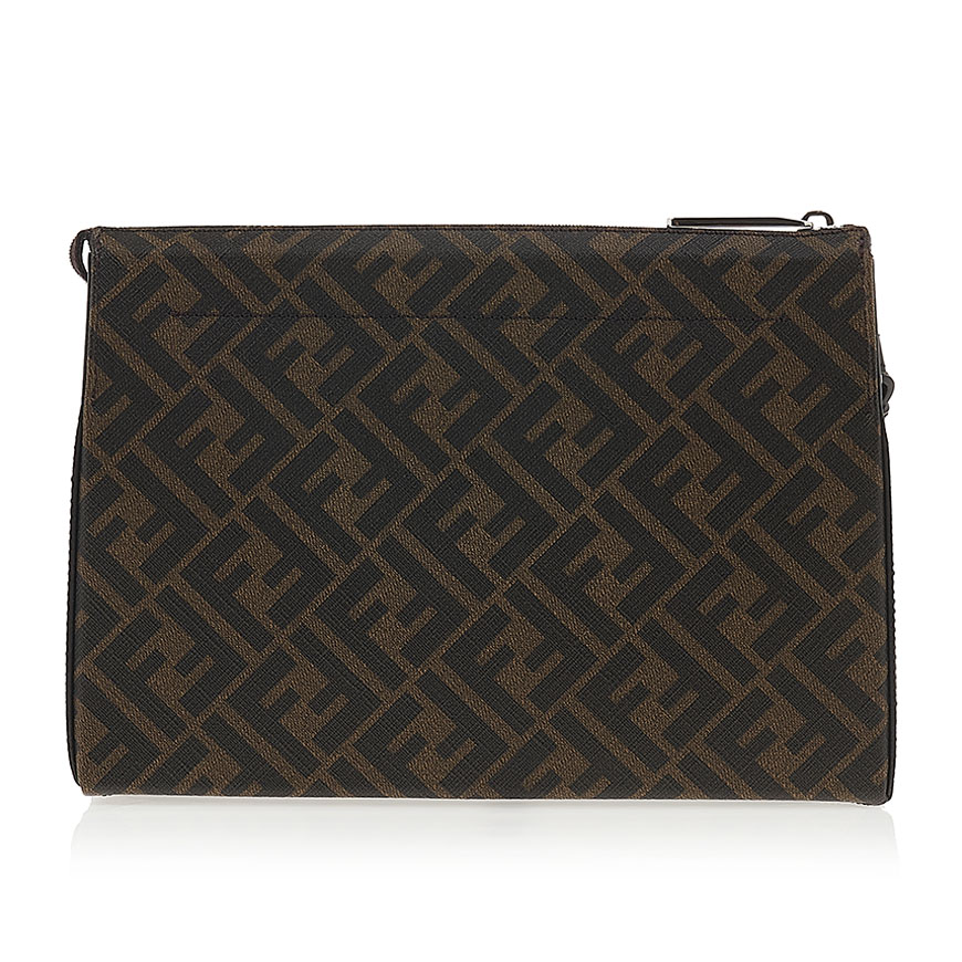 Clutch Pack Brown FF fabric pouch