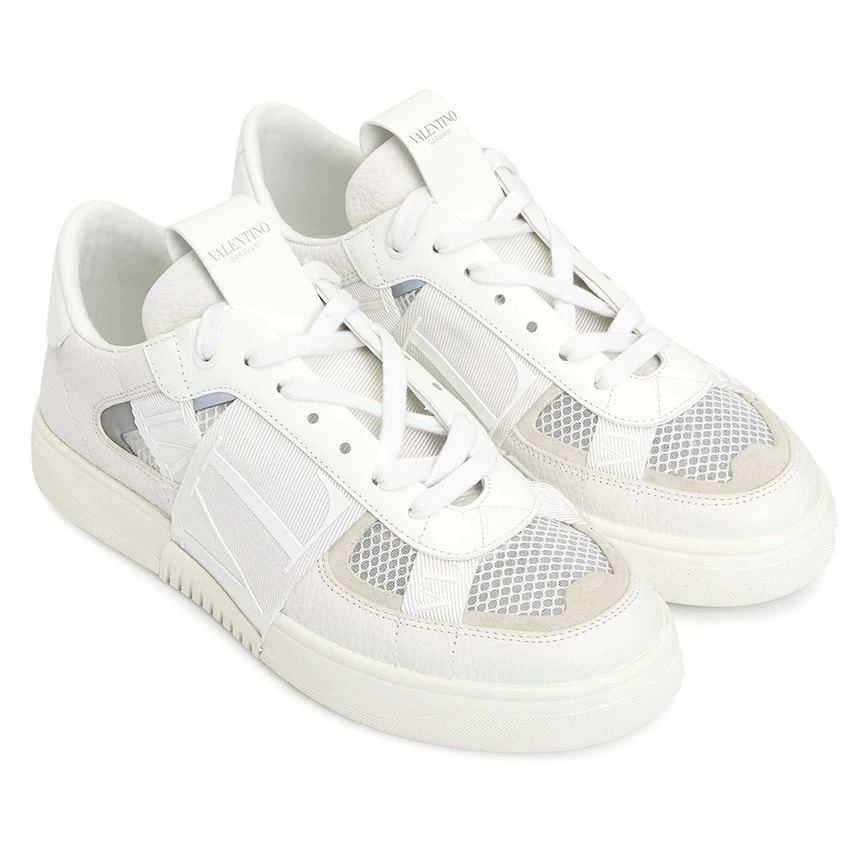 Scratch Logo Band Men's Mesh Sneakers