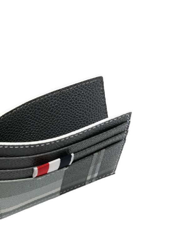 4 Bar Stripe Pebble Grain Madras Card Holder 