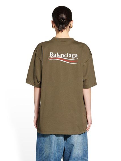 Logo-print Short-sleeved T-shirt In Khaki