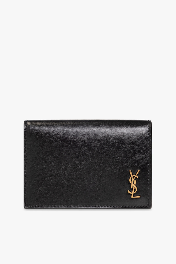 TINY CASSANDRE BUSINESS CARD CASE IN GLOSSY LEATHER