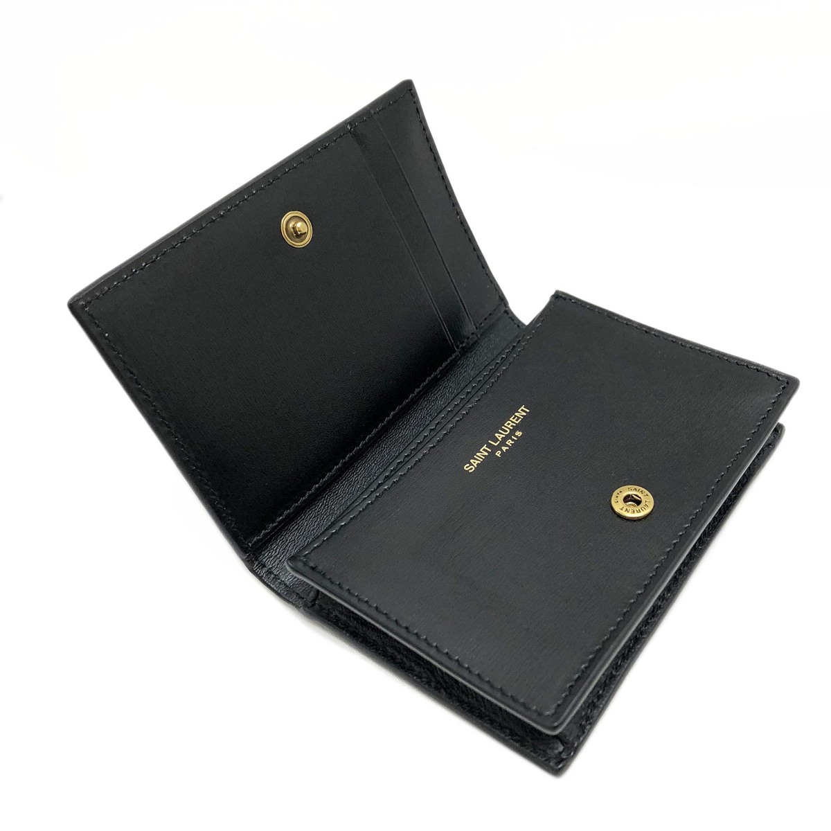 TINY CASSANDRE BUSINESS CARD CASE IN GLOSSY LEATHER