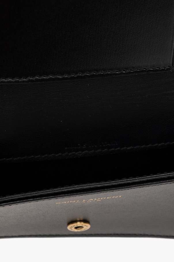 TINY CASSANDRE BUSINESS CARD CASE IN GLOSSY LEATHER