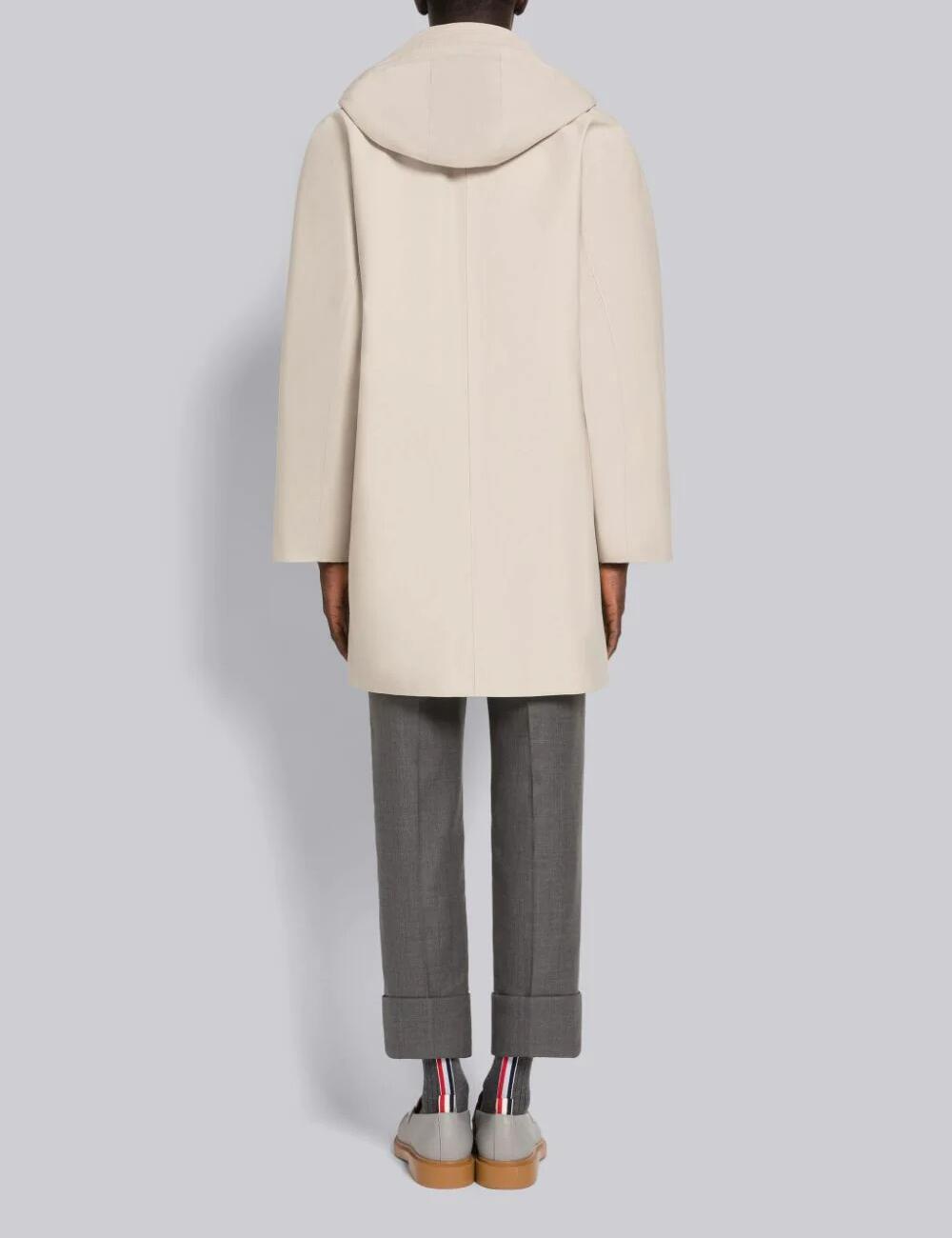 WATERPROOF COTTON TWILL T-DART HOODED SWIM PARKA