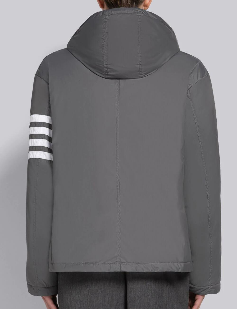 POLY TWILL 4-BAR DOWN FILL ZIP HOODIE JACKET