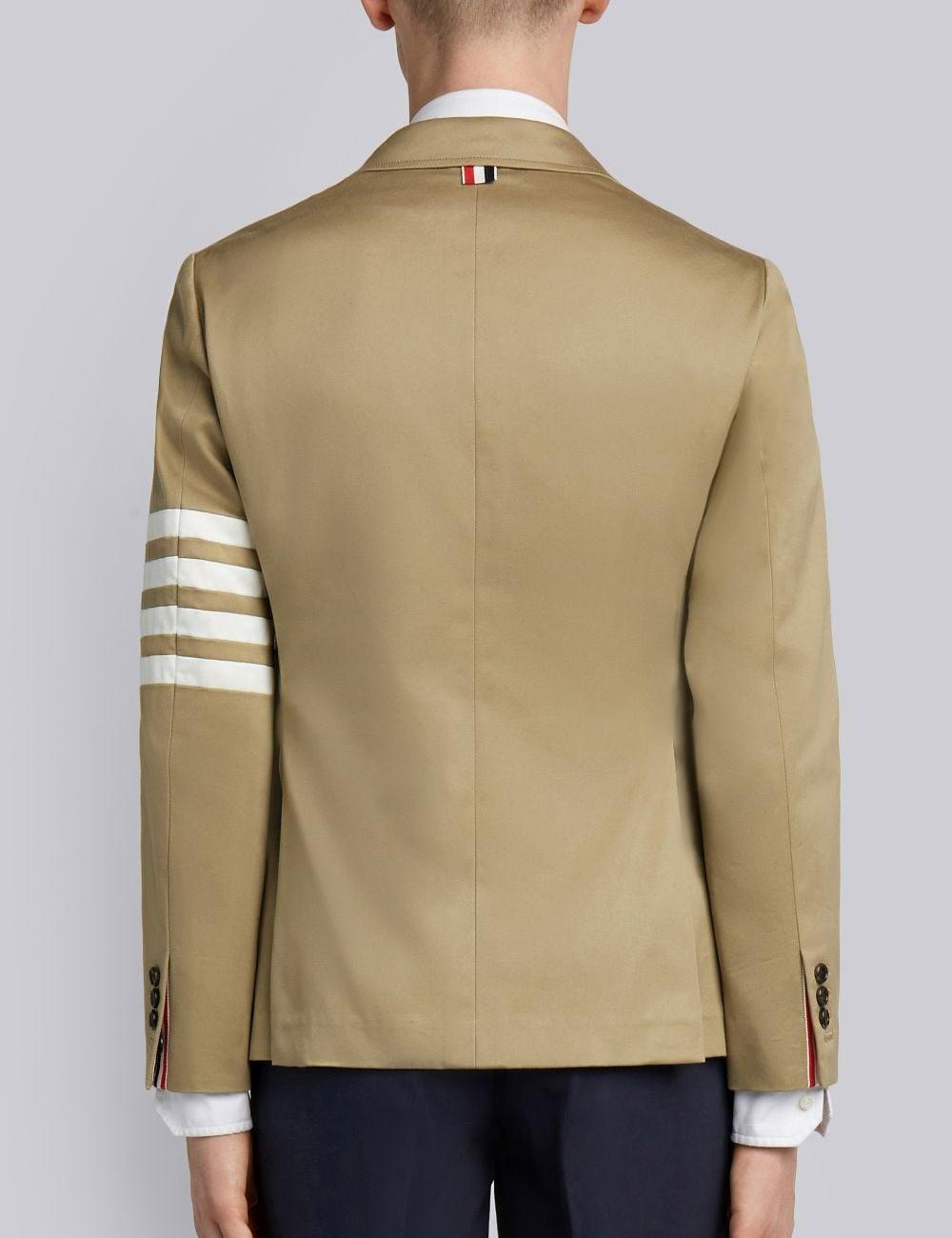 CAMEL COTTON TWILL 4-BAR UNCONSTRUCTED CLASSIC JACKET