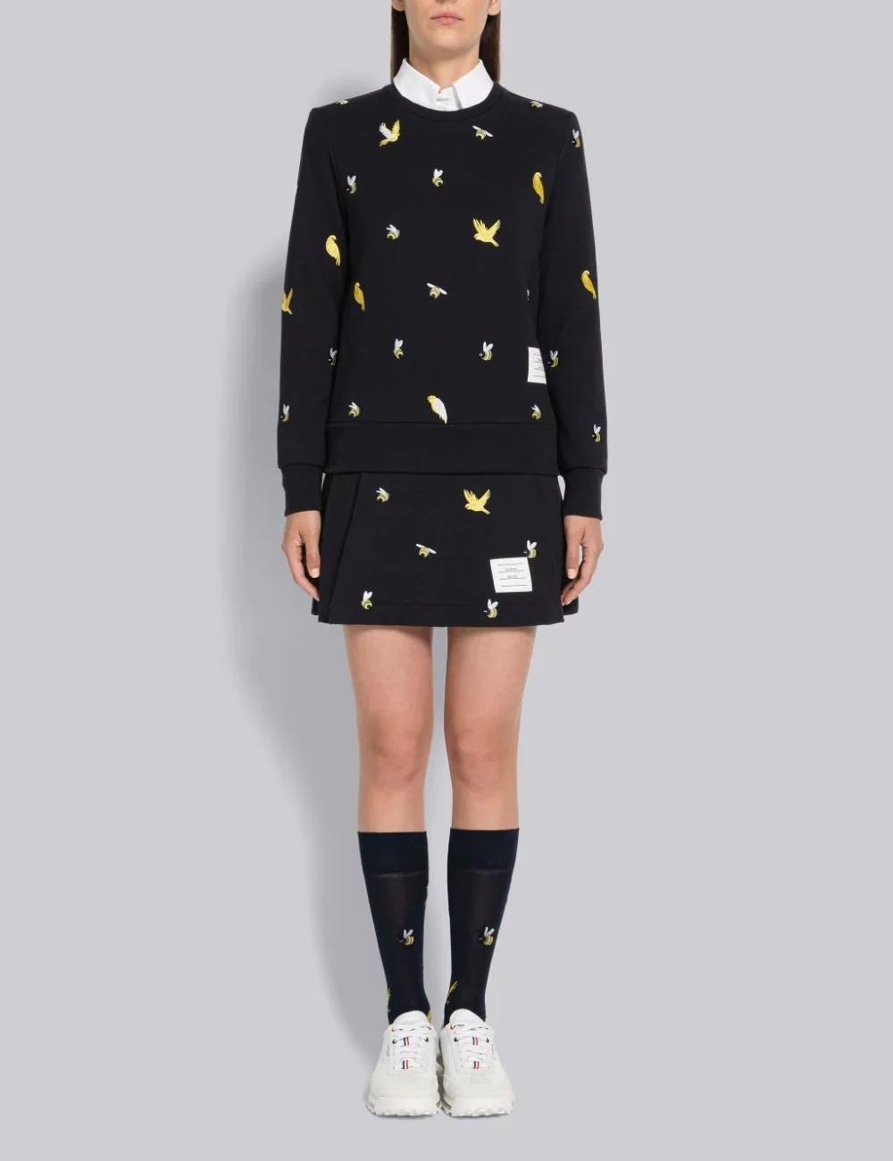 LOOPBACK BIRDS AND BEES SWEATSHIRT