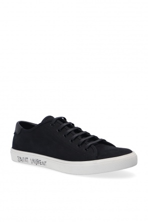 Saint Laurent Malibu Sneakers in Canvas and Smooth Leather Black