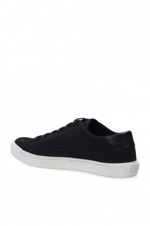 Saint Laurent Malibu Sneakers in Canvas and Smooth Leather Black