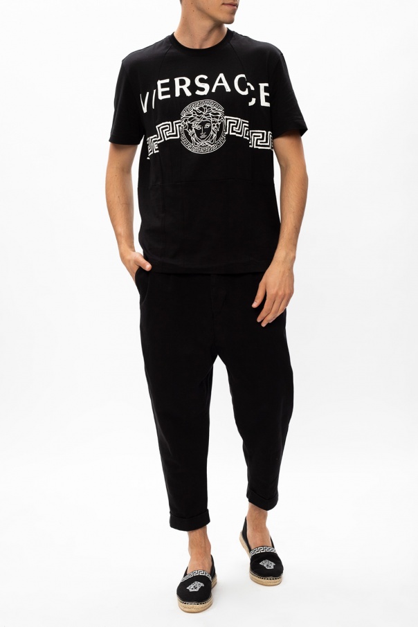 VERSACE BLACK LOGO T-SHIRT