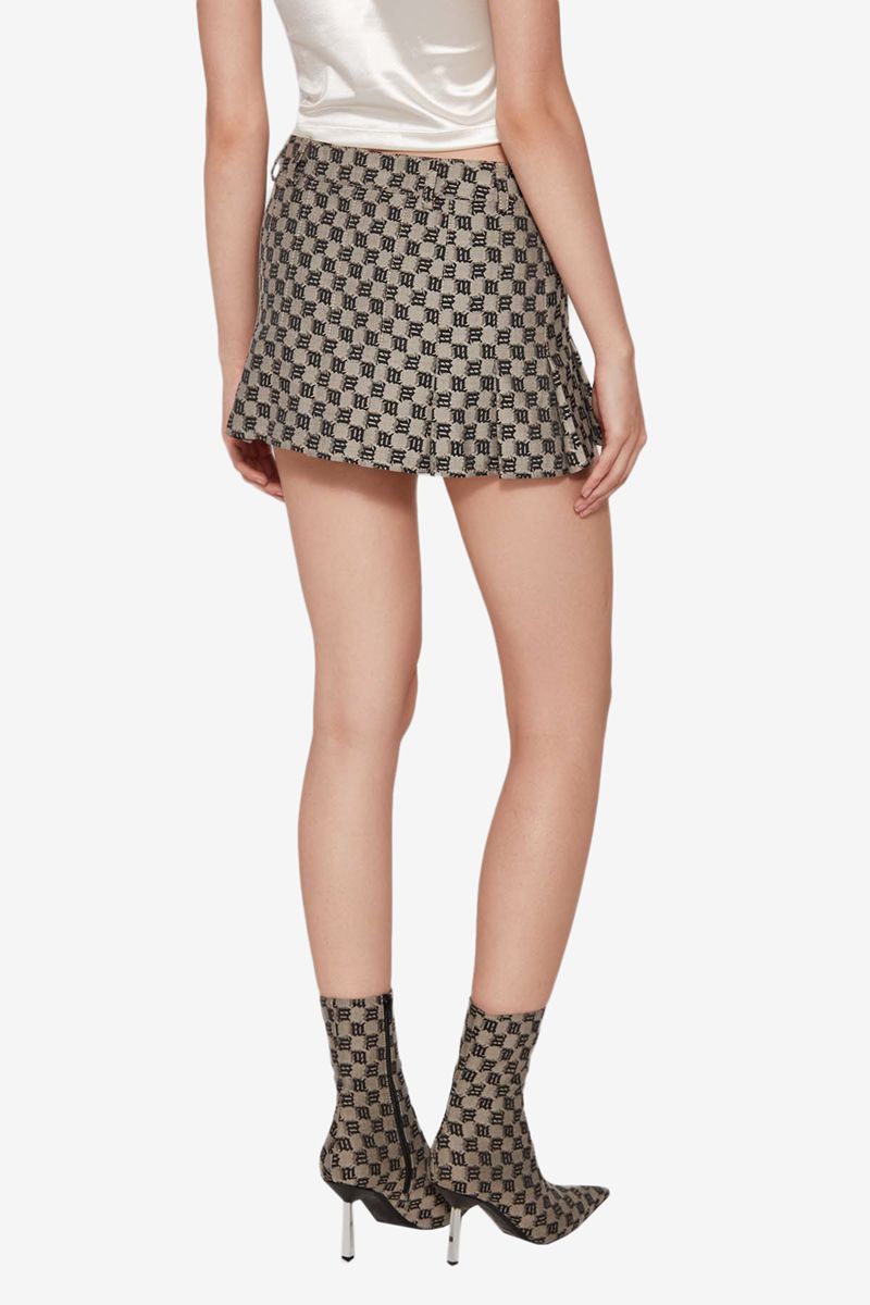 MISBHV Jacquard Canvas Monogram School Mini Skirt