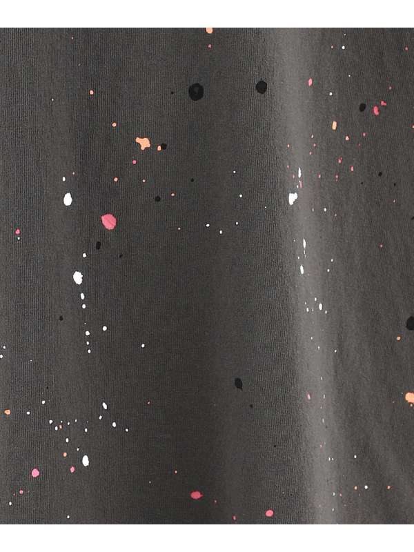 Off-White brown paint splatter-print T-shirt