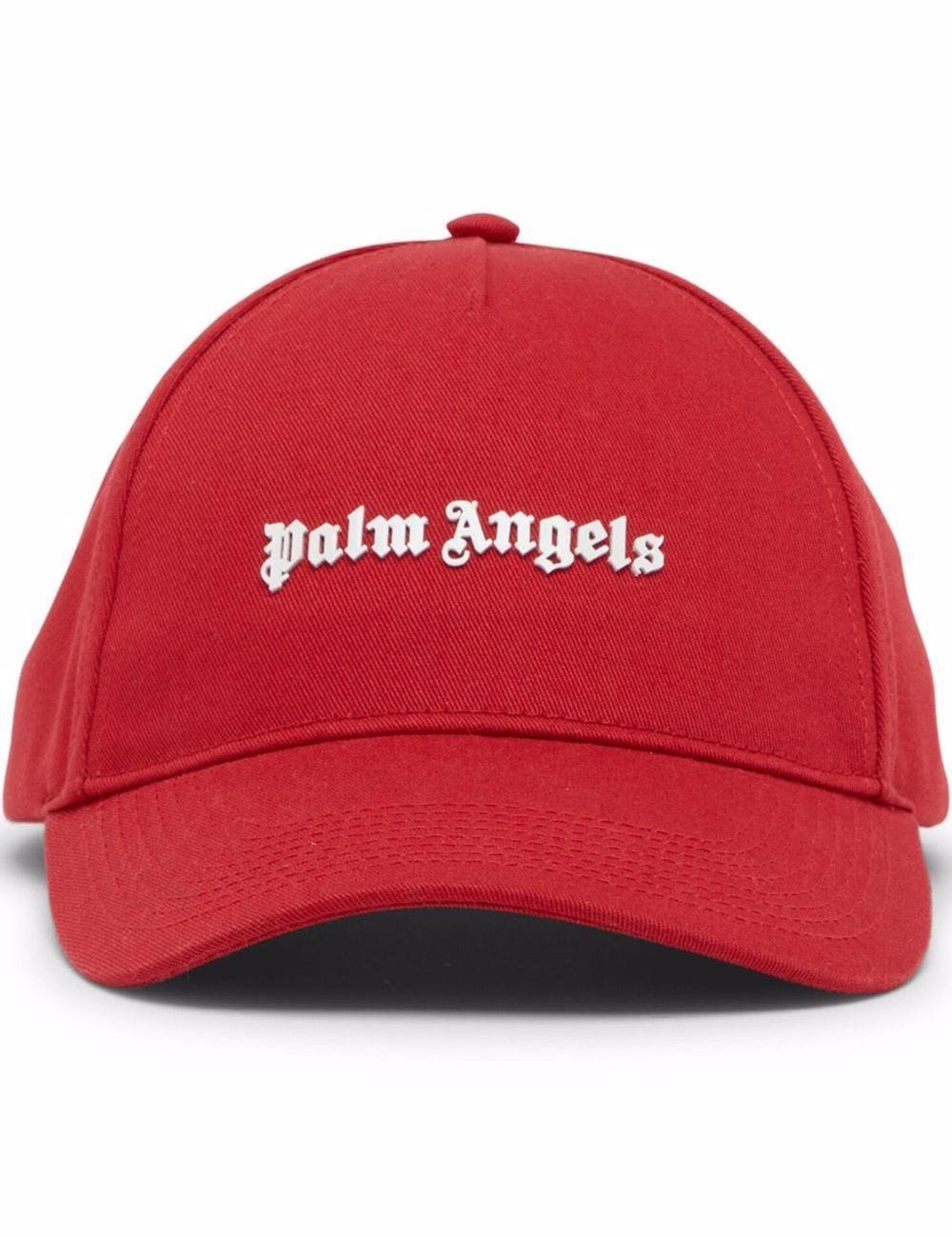 Palm Angels logo-print cotton cap