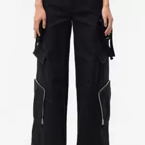 Multi-Pocket Cargo Pants in Black