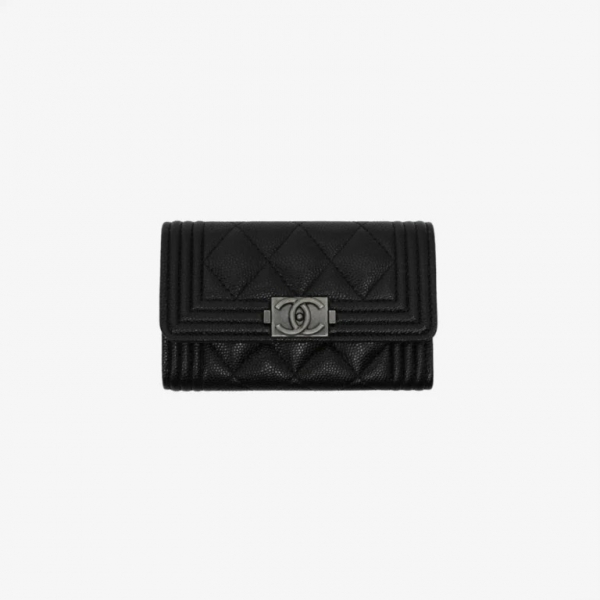 Chanel Classic Wallet On Chain Grained Calfskin & Gold Gray