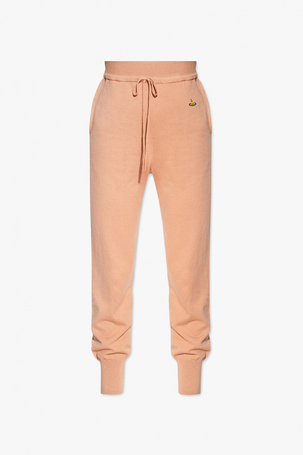 VIVIENNE WESTWOOD BEIGE CASHMERE BLEND TROUSERS