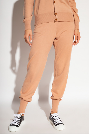 VIVIENNE WESTWOOD BEIGE CASHMERE BLEND TROUSERS