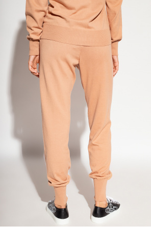 VIVIENNE WESTWOOD BEIGE CASHMERE BLEND TROUSERS