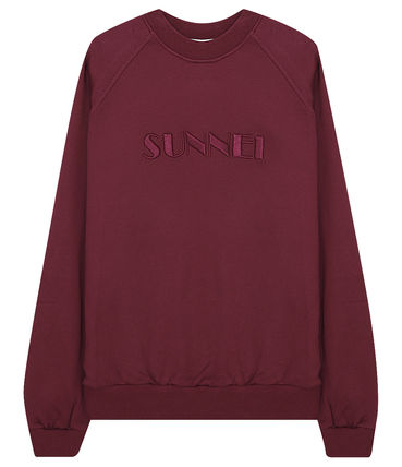CLASSIC SWEATSHIRT WITH BIG LOGO EMBROIDERY - Red