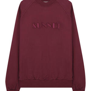 CLASSIC SWEATSHIRT WITH BIG LOGO EMBROIDERY - Red