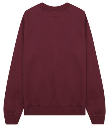 CLASSIC SWEATSHIRT WITH BIG LOGO EMBROIDERY - Red