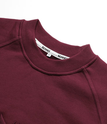 CLASSIC SWEATSHIRT WITH BIG LOGO EMBROIDERY - Red