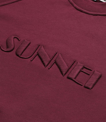 CLASSIC SWEATSHIRT WITH BIG LOGO EMBROIDERY - Red