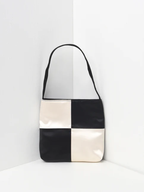 Vera Checkerboard Bag Black Cream