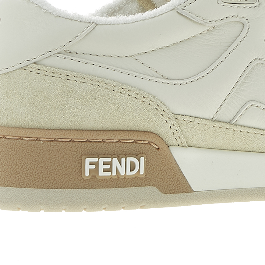 Fendi Match White suede low tops