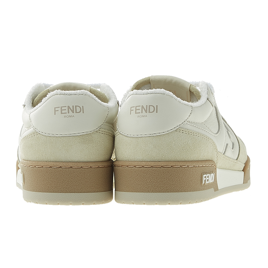 Fendi Match White suede low tops