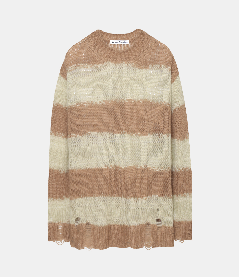 ROUND NECK KNITS (BEIGE)