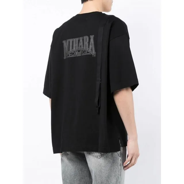 Logo print black T-shirt