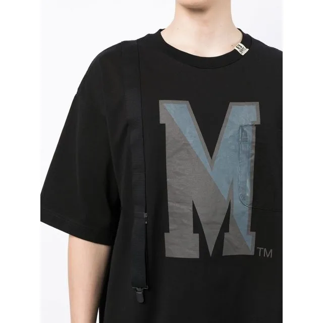 Logo print black T-shirt