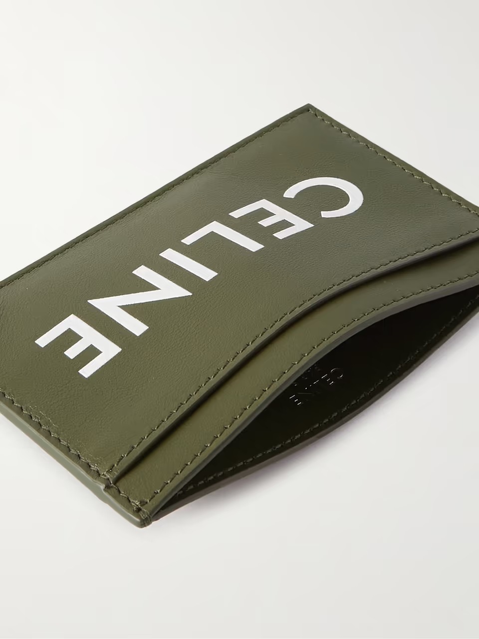 Logo-Print Leather Cardholder