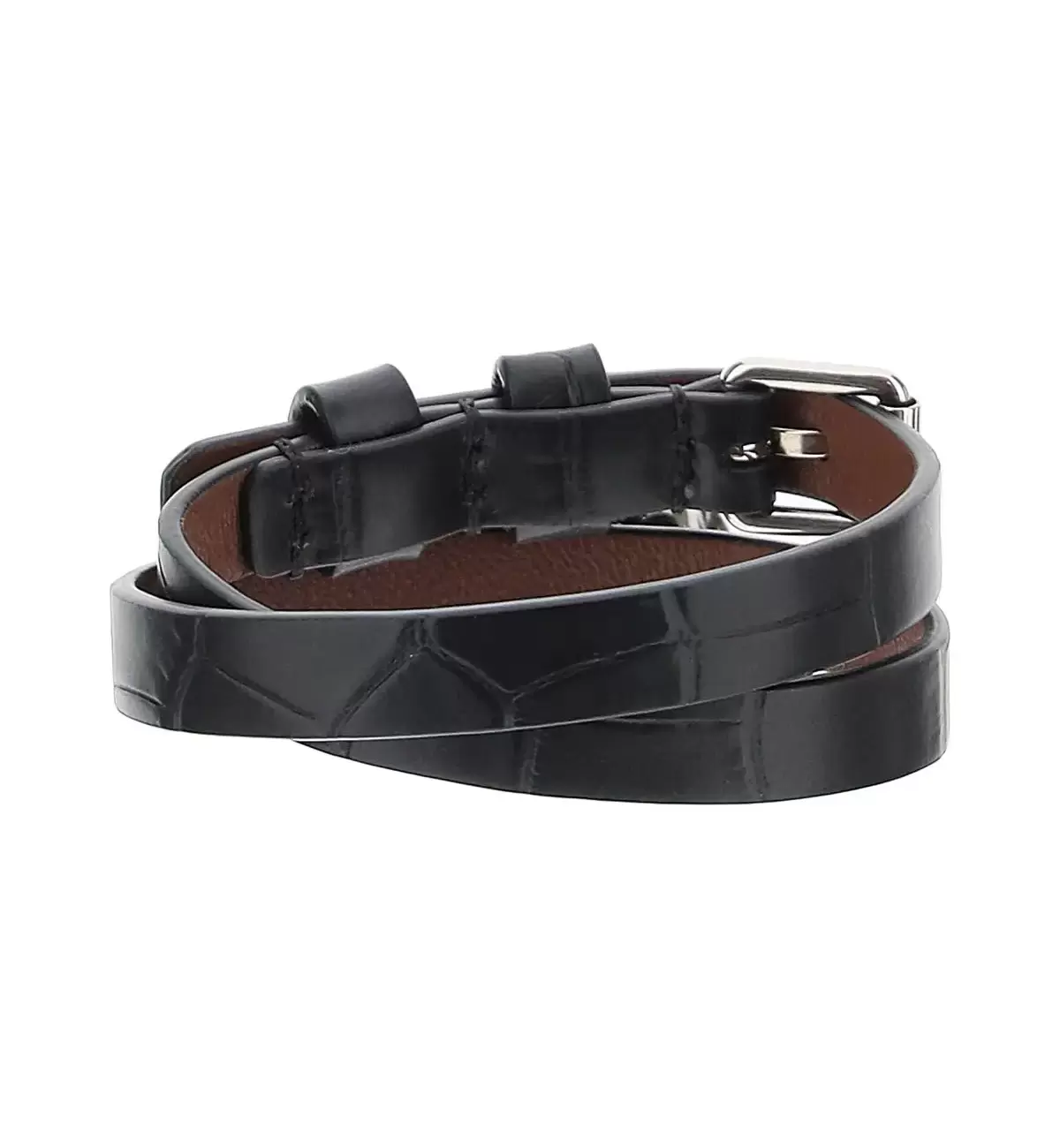 PIONIER DOUBLE WRAP LEATHER BRACELET ALEXANDER MCQUEEN