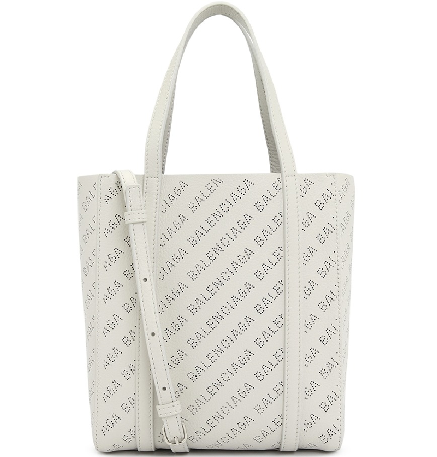 Balenciaga Everyday 2x Small Logo Perforated Tote 'White'